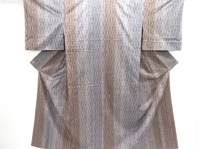 JAPANESE KIMONO / TSUMUGI KIMONO / YOROKE STRIPE PATTERN ORIZASHI